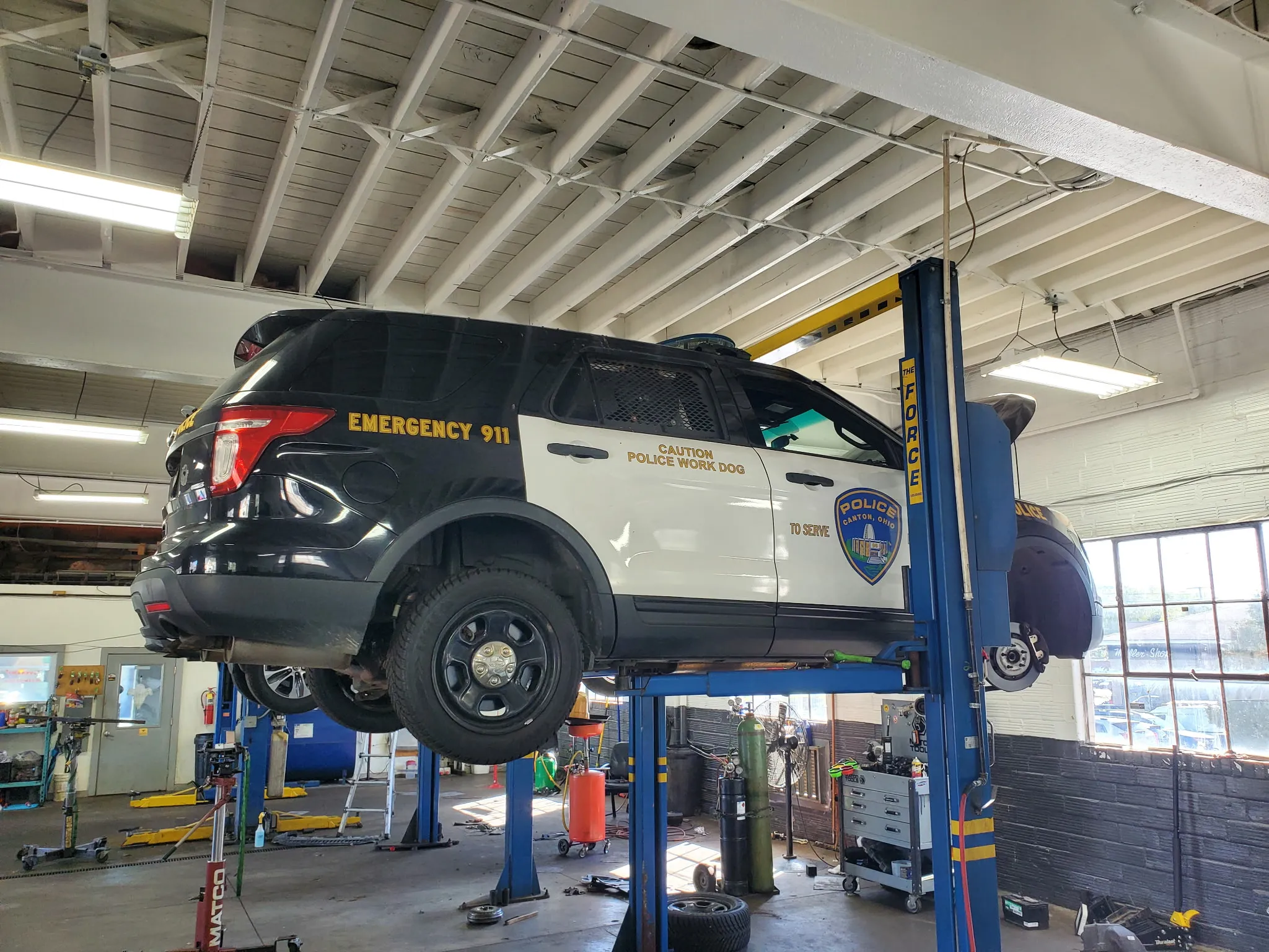 Transmission repair work in progress