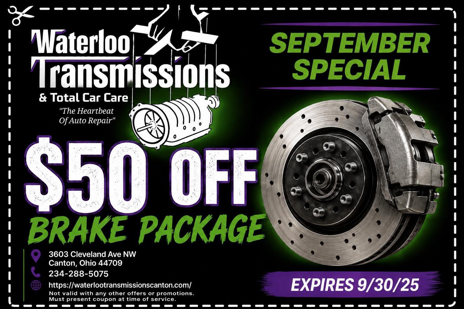 Current Special Offer - Waterloo Transmissions Canton